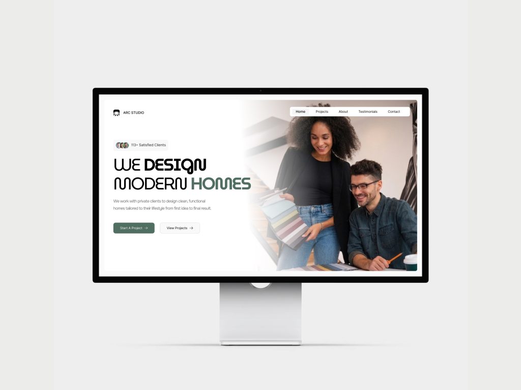 Mockup shot of case study project