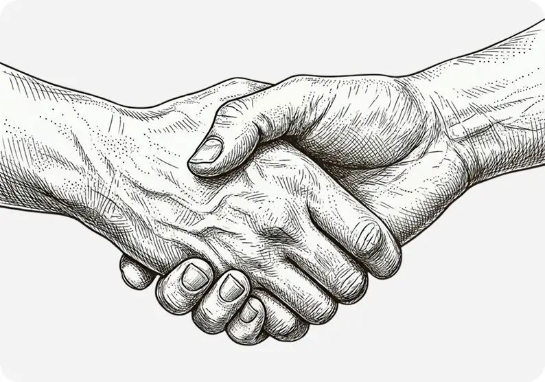 Handshake illustrated